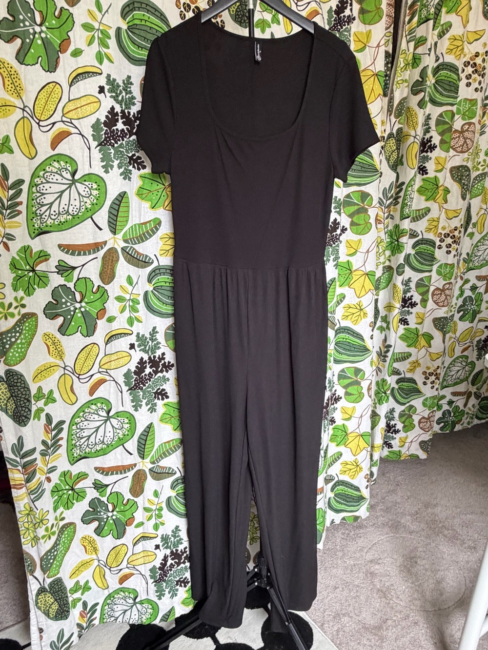 PrettyGarden Black Short Sleeve Wide Leg Jumpsuit XL